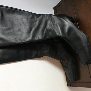 Italian Soft Leather Black knee High Boots